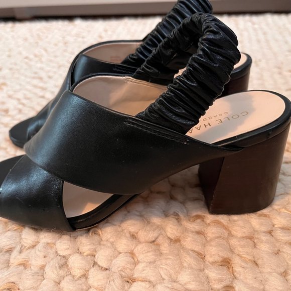 Cole Haan | Black Leather Sandal | Size 5 1/2 - Picture 1 of 6